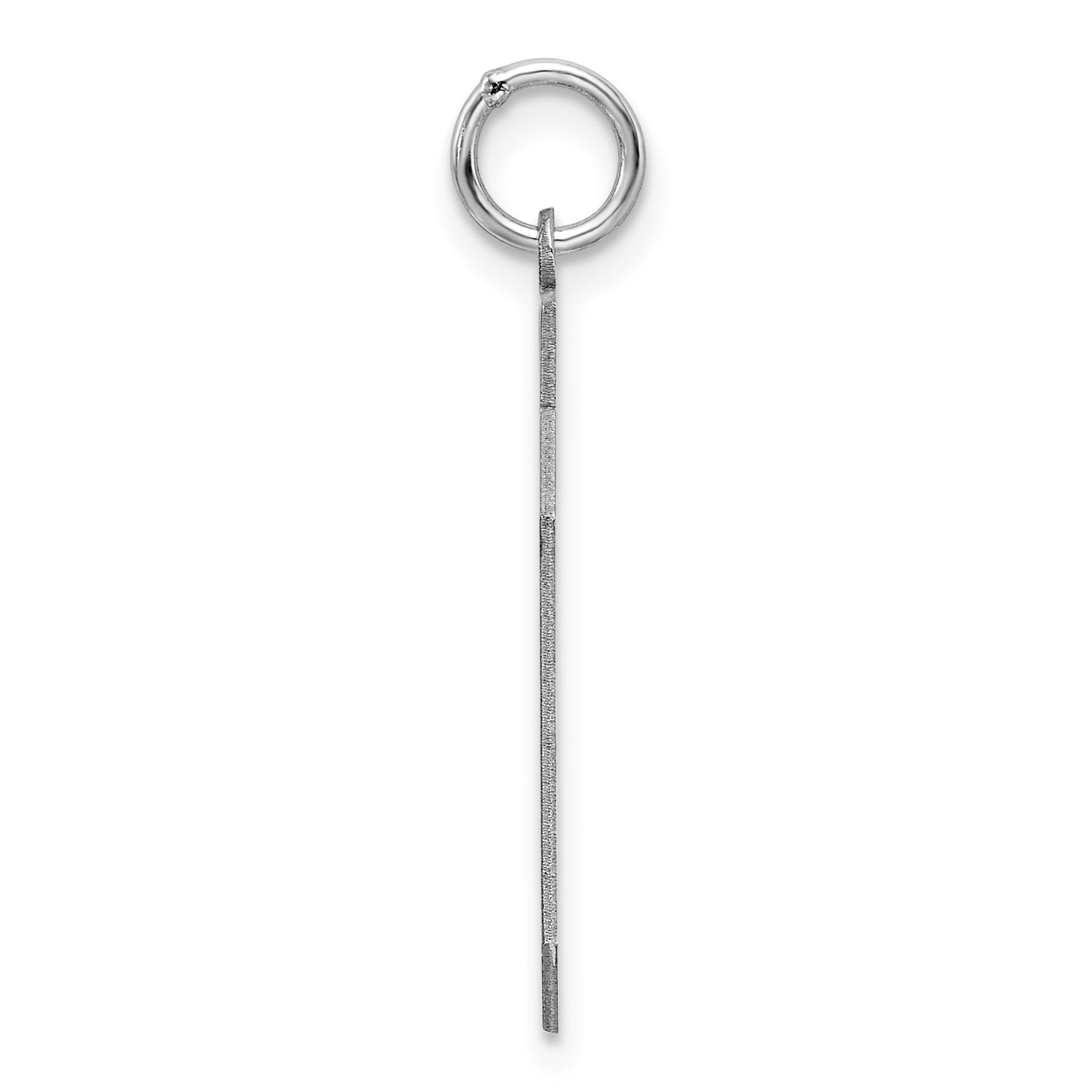 Sterling Silver Rhodium-plated Large Satin Number 40 Charm Secondary image