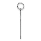Sterling Silver Rhodium-plated Large Satin Number 40 Charm