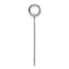 Sterling Silver Rhodium-plated Large Satin Number 44 Charm