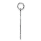Sterling Silver Rhodium-plated Large Satin Number 52 Charm