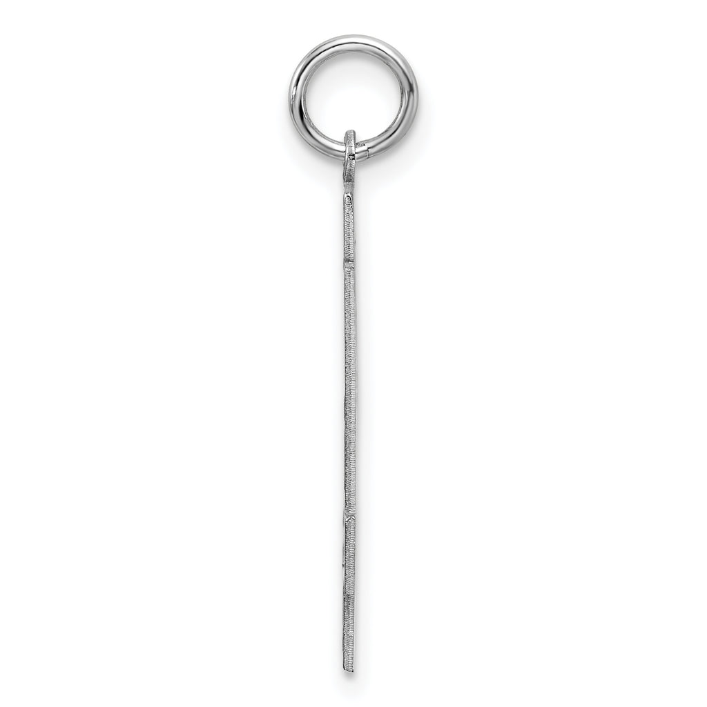 Sterling Silver Rhodium-plated Large Satin Number 54 Charm