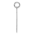 Sterling Silver Rhodium-plated Large Satin Number 54 Charm