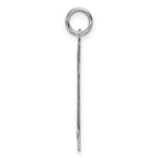 Sterling Silver Rhodium-plated Large Satin Number 72 Charm