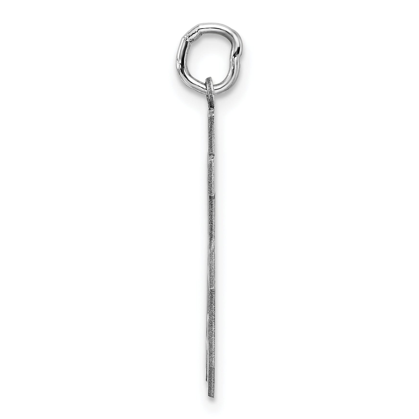 Sterling Silver Rhodium-plated Large Satin Number 85 Charm Secondary image