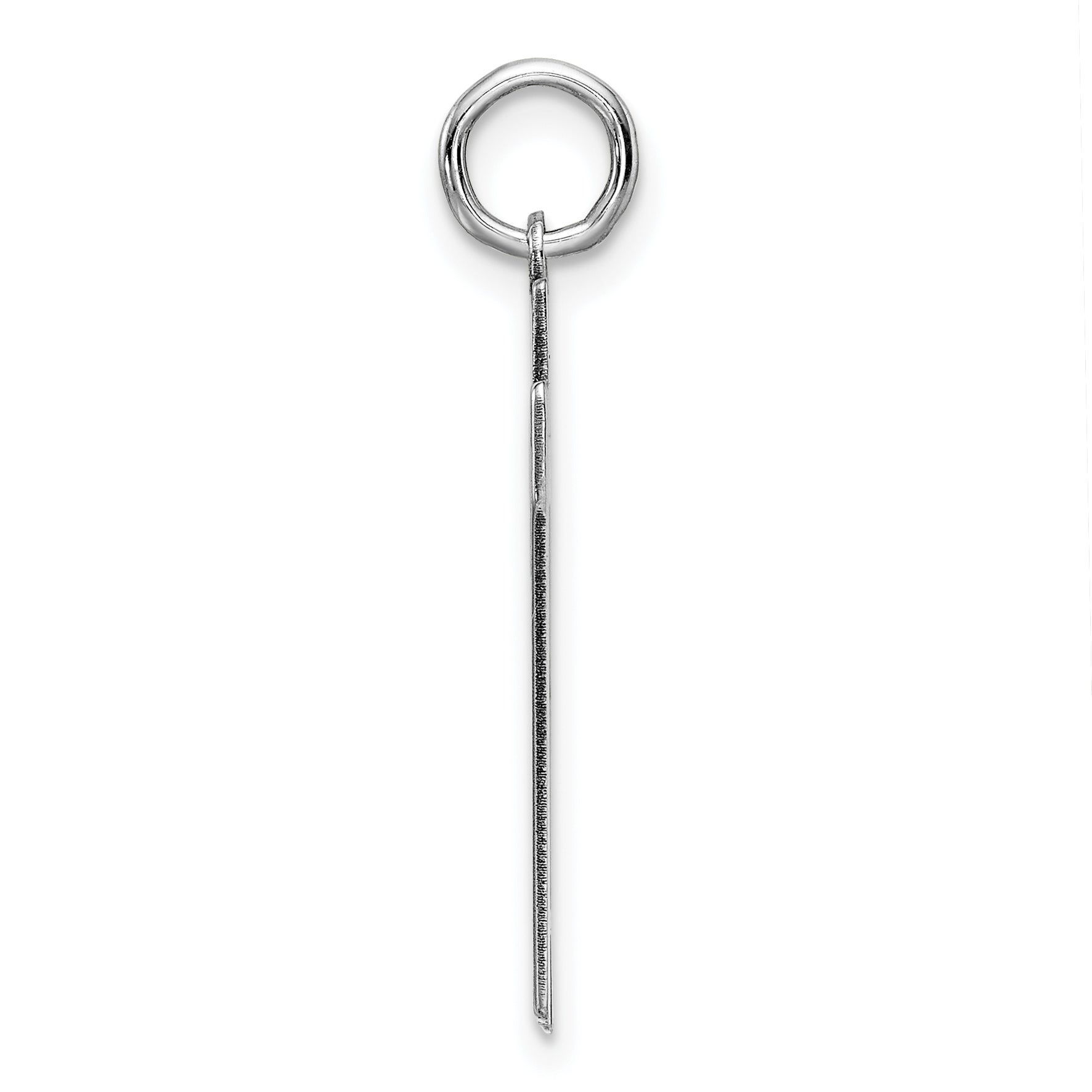 Sterling Silver Rhodium-plated Large Satin Number 87 Charm Secondary image