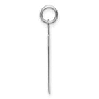 Sterling Silver Rhodium-plated Large Satin Number 87 Charm