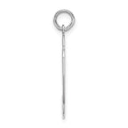 Sterling Silver Rhodium-plated Large Satin Number 92 Charm