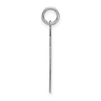Sterling Silver Rhodium-plated Large Satin Number 97 Charm