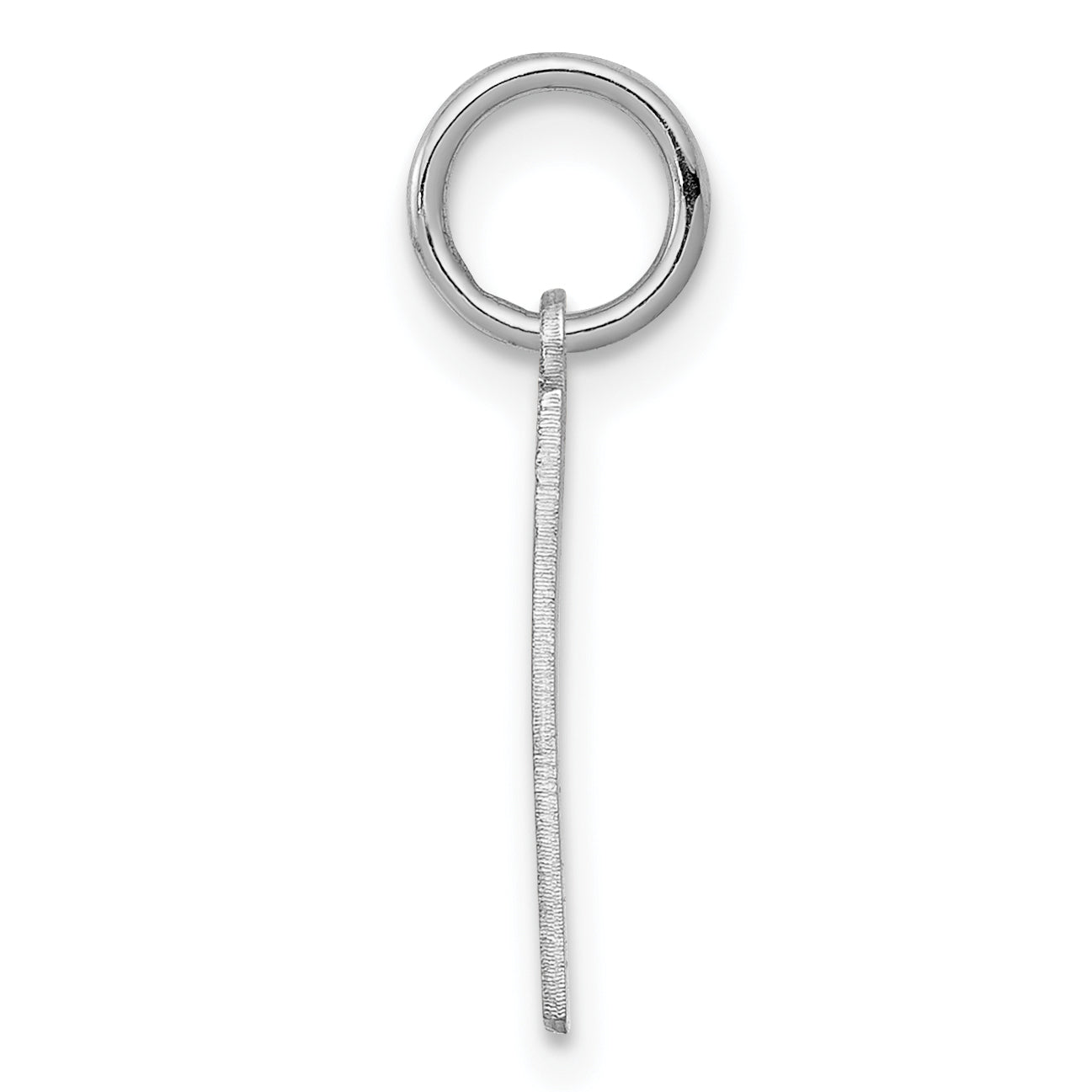 Sterling Silver/Rhodium-plated Satin Number 1 Charm Secondary image