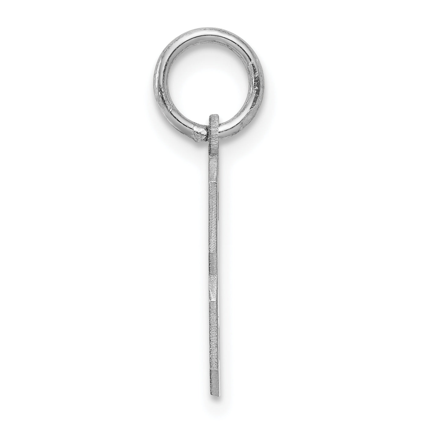 Sterling Silver/Rhodium-plated Satin Number 3 Charm Secondary image