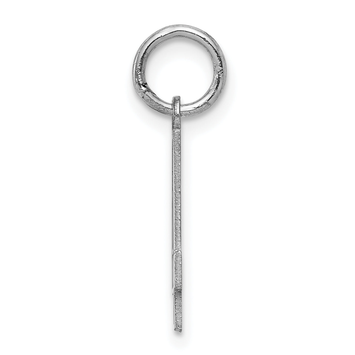 Sterling Silver/Rhodium-plated Satin Number 4 Charm Secondary image