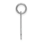 Sterling Silver/Rhodium-plated Satin Number 4 Charm