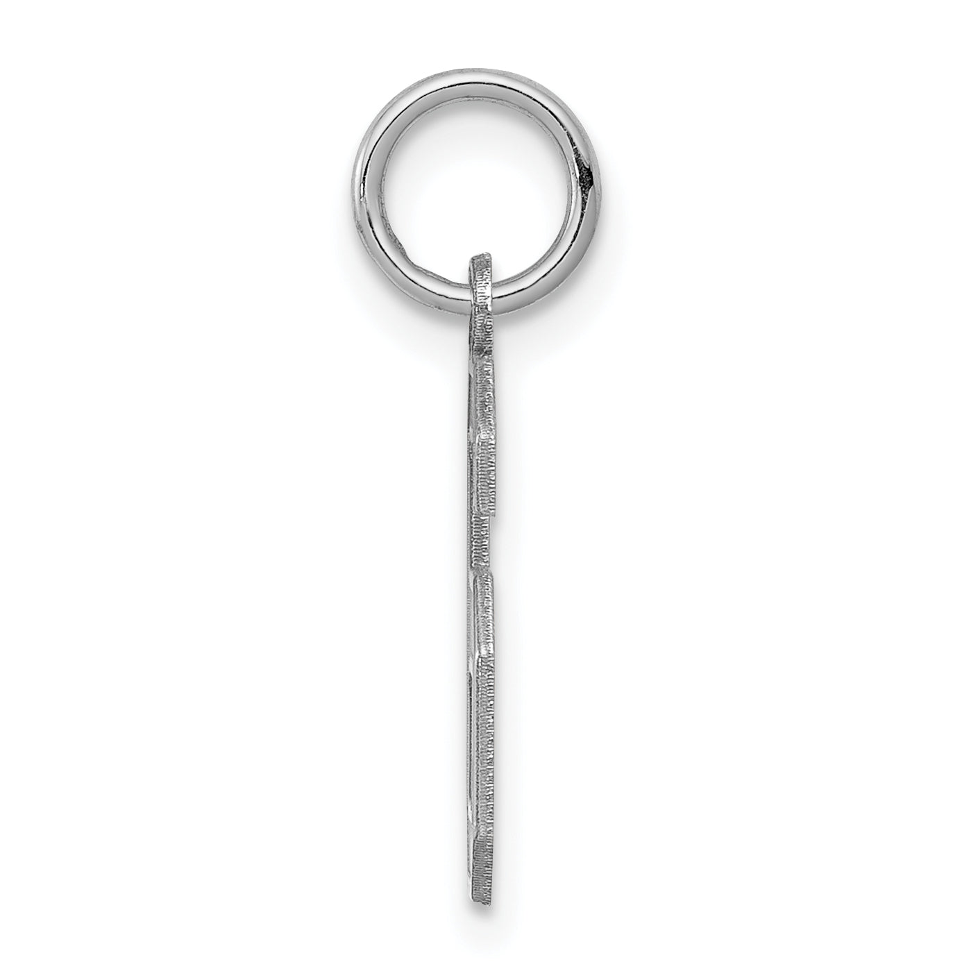 Sterling Silver/Rhodium-plated Satin Number 6 Charm Secondary image