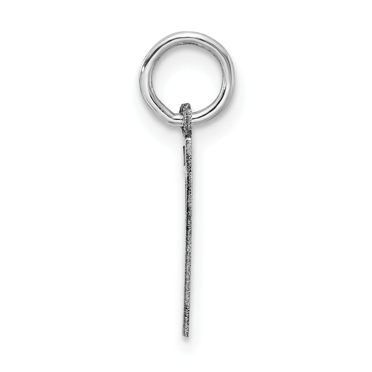 Sterling Silver/Rhodium-plated Satin Number 7 Charm Secondary image