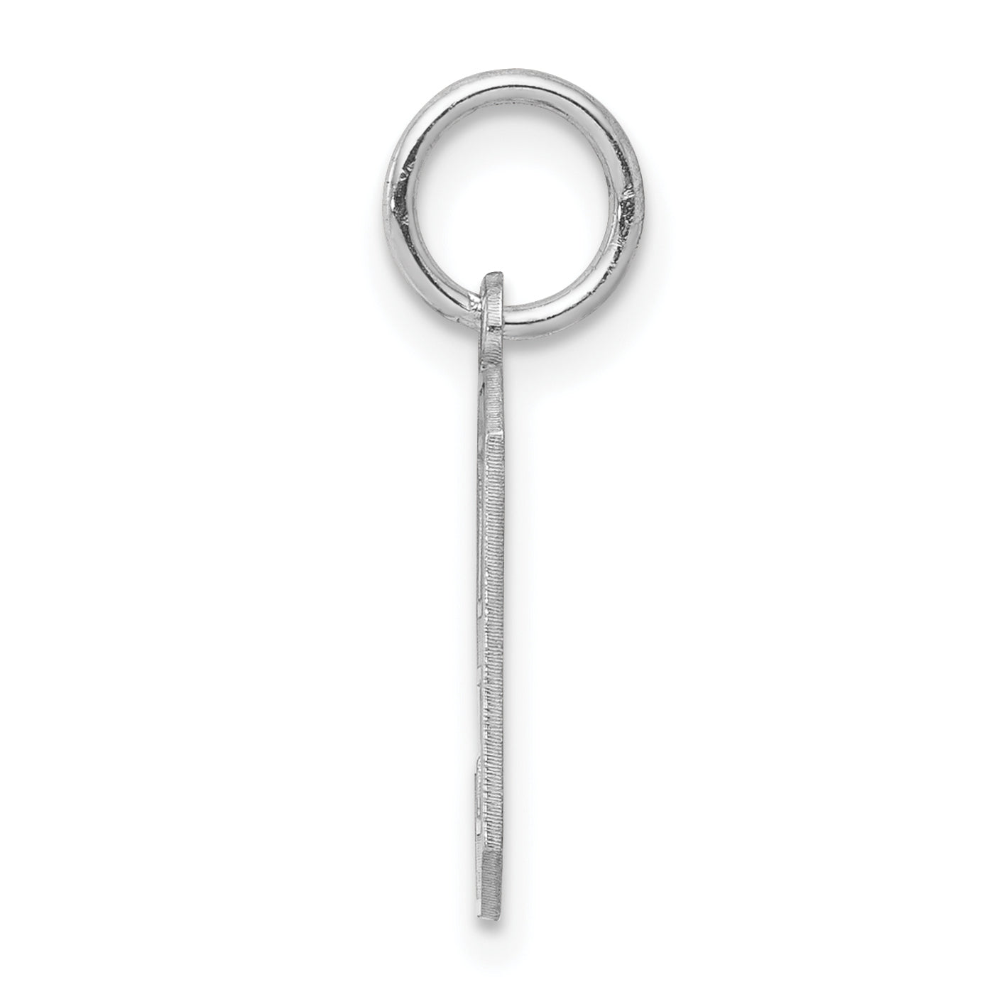 Sterling Silver/Rhodium-plated Satin Number 9 Charm Secondary image