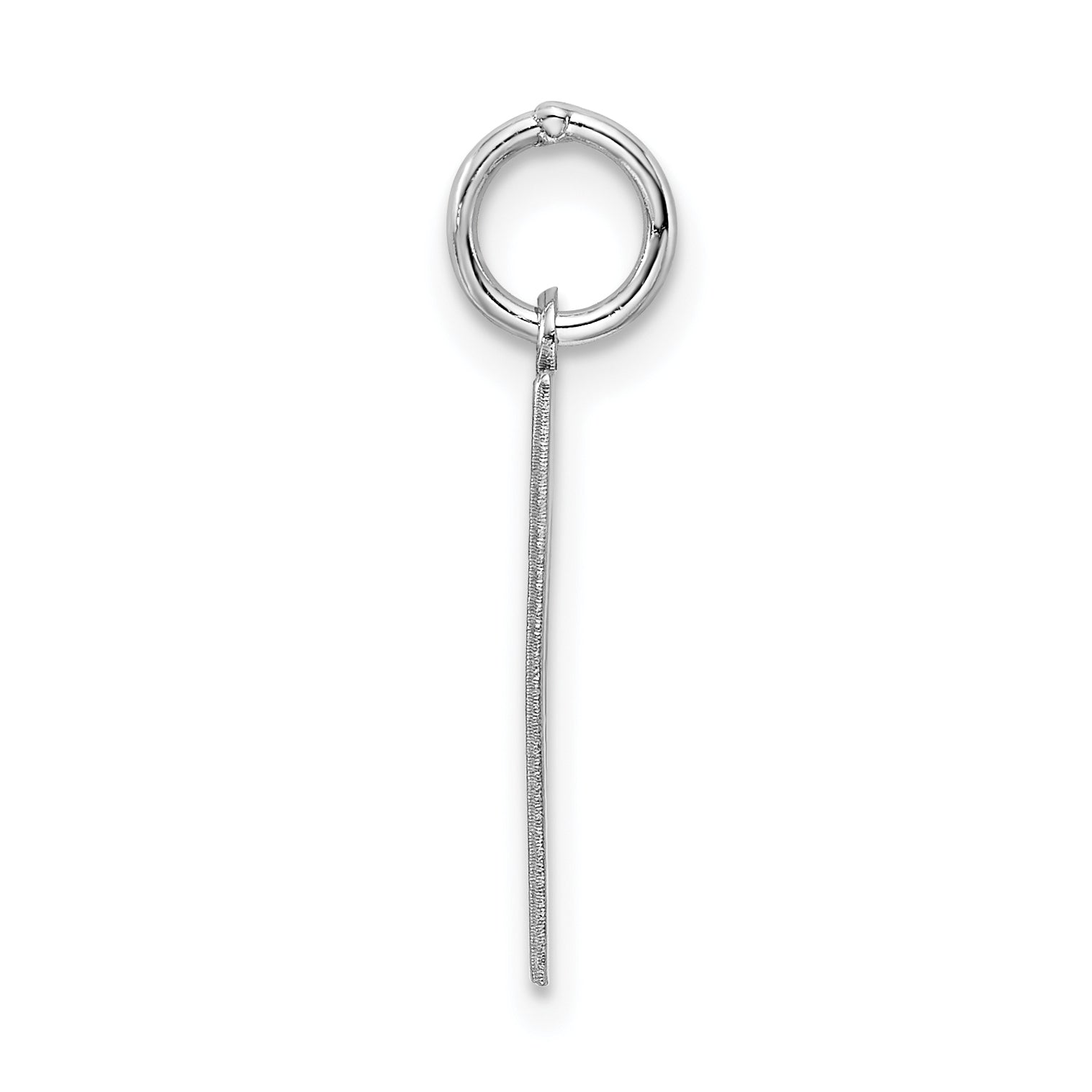 Sterling Silver/Rhodium-plated Satin Number 11 Charm Secondary image
