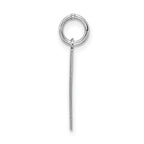 Sterling Silver/Rhodium-plated Satin Number 11 Charm