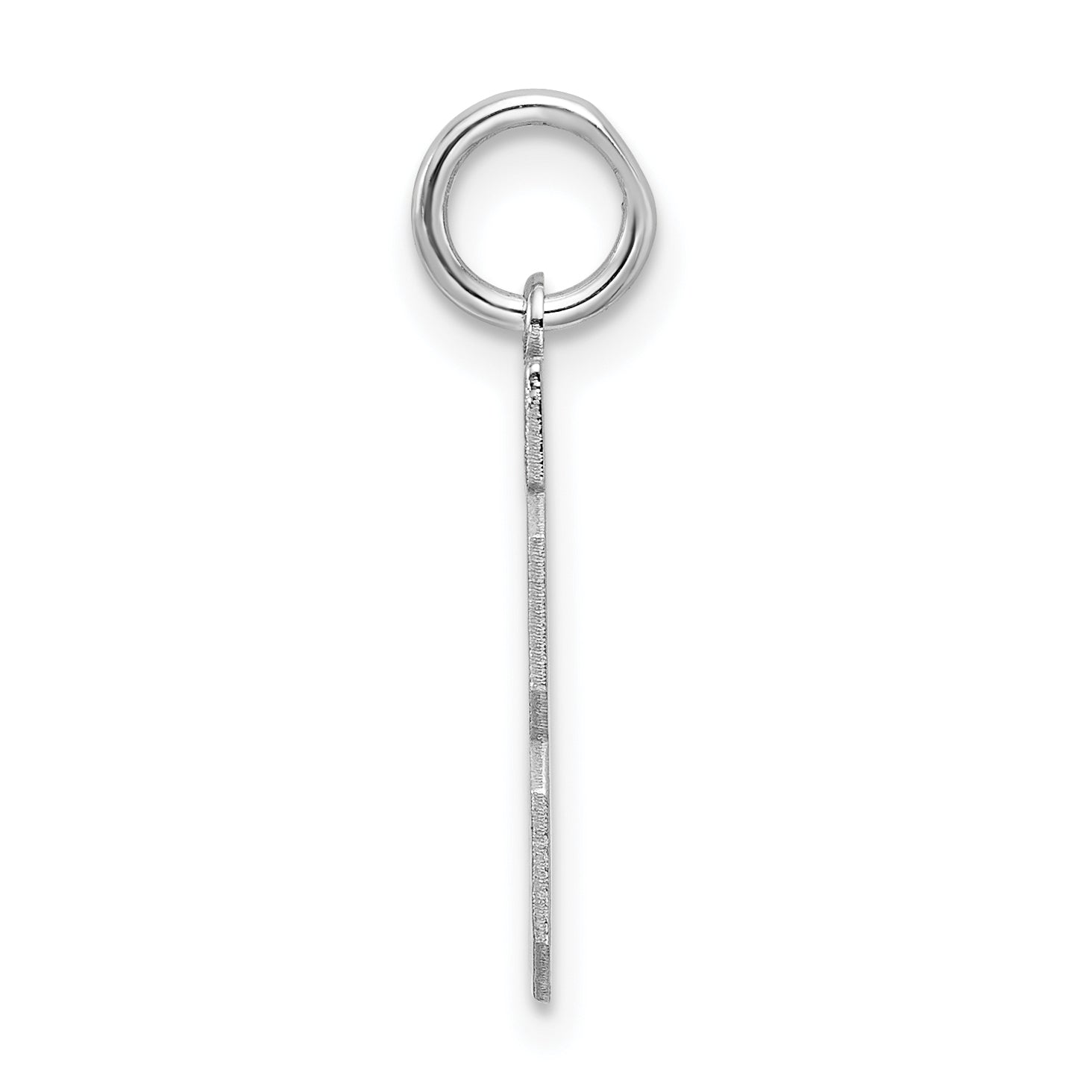 Sterling Silver/Rhodium-plated Satin Number 13 Charm Secondary image