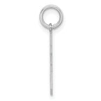 Sterling Silver Rhodium-plated Small Satin Number 15 Charm
