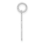 Sterling Silver Rhodium-plated Small Satin Number 16 Charm