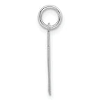 Sterling Silver Rhodium-plated Small Satin Number 17 Charm