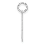 Sterling Silver Rhodium-plated Small Satin Number 18 Charm
