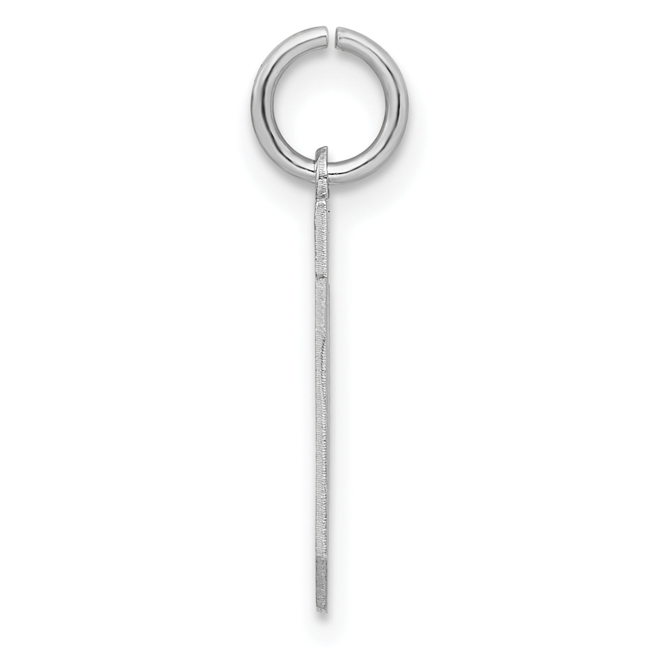 Sterling Silver Rhodium-plated Small Satin Number 20 Charm Secondary image