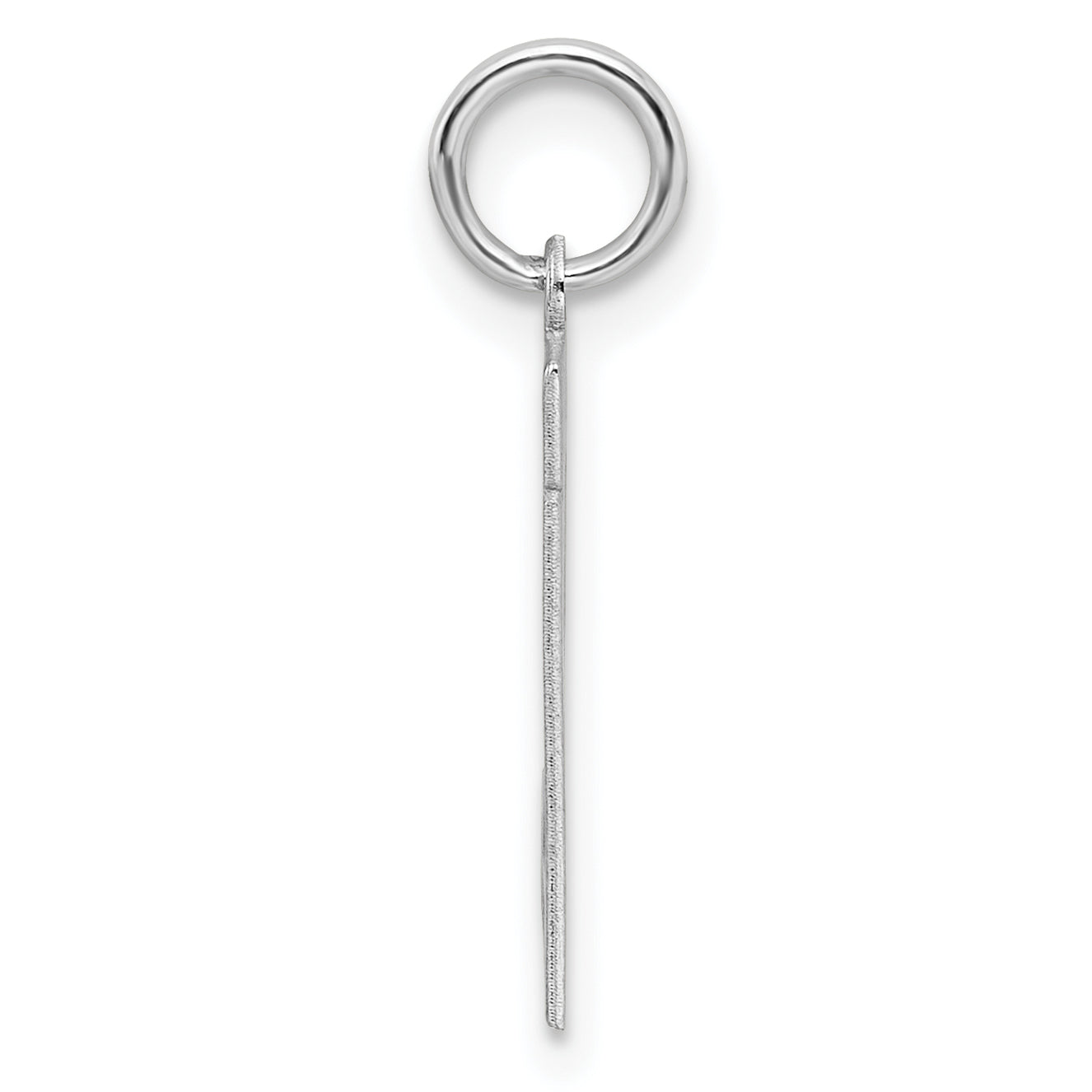 Sterling Silver Rhodium-plated Small Satin Number 21 Charm Secondary image