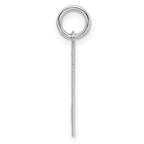 Sterling Silver Rhodium-plated Small Satin Number 21 Charm