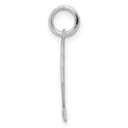 Sterling Silver Rhodium-plated Small Satin Number 22 Charm