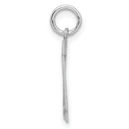 Sterling Silver Rhodium-plated Small Satin Number 24 Charm