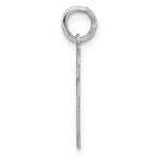 Sterling Silver Rhodium-plated Small Satin Number 25 Charm