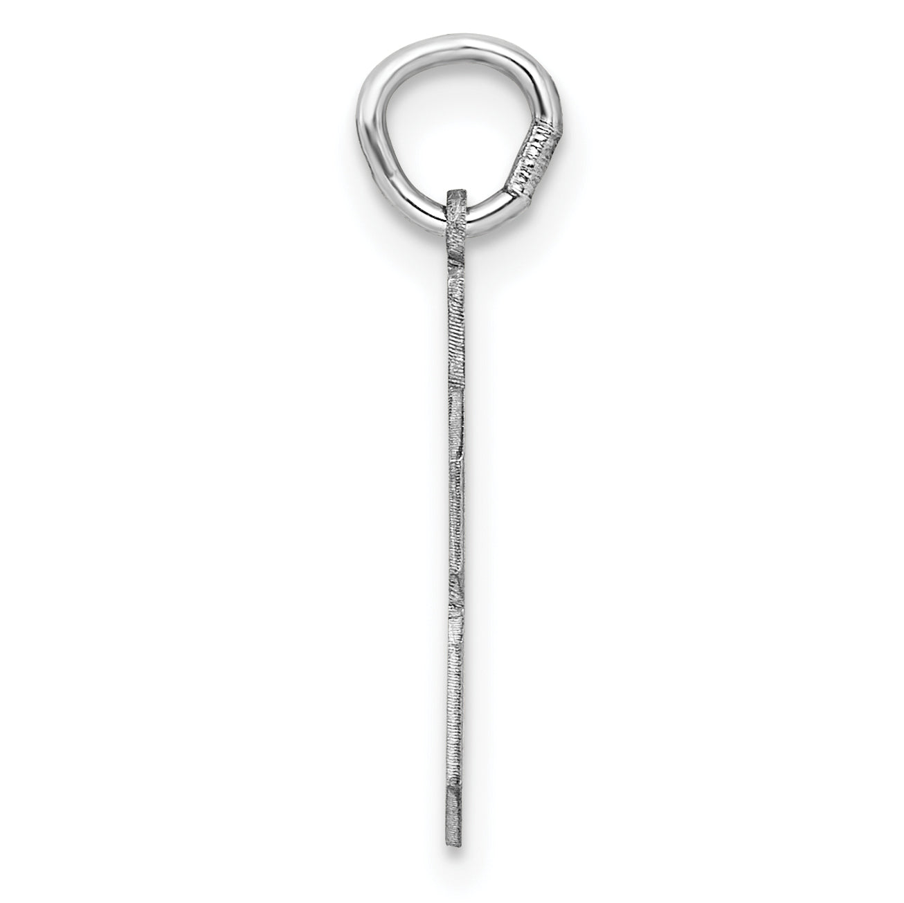 Sterling Silver Rhodium-plated Small Satin Number 28 Charm Secondary image