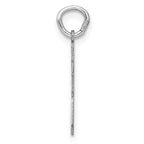 Sterling Silver Rhodium-plated Small Satin Number 28 Charm