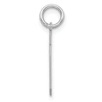 Sterling Silver Rhodium-plated Small Satin Number 30 Charm