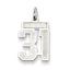 Sterling Silver/Rhodium-plated Satin Number 31 Charm
