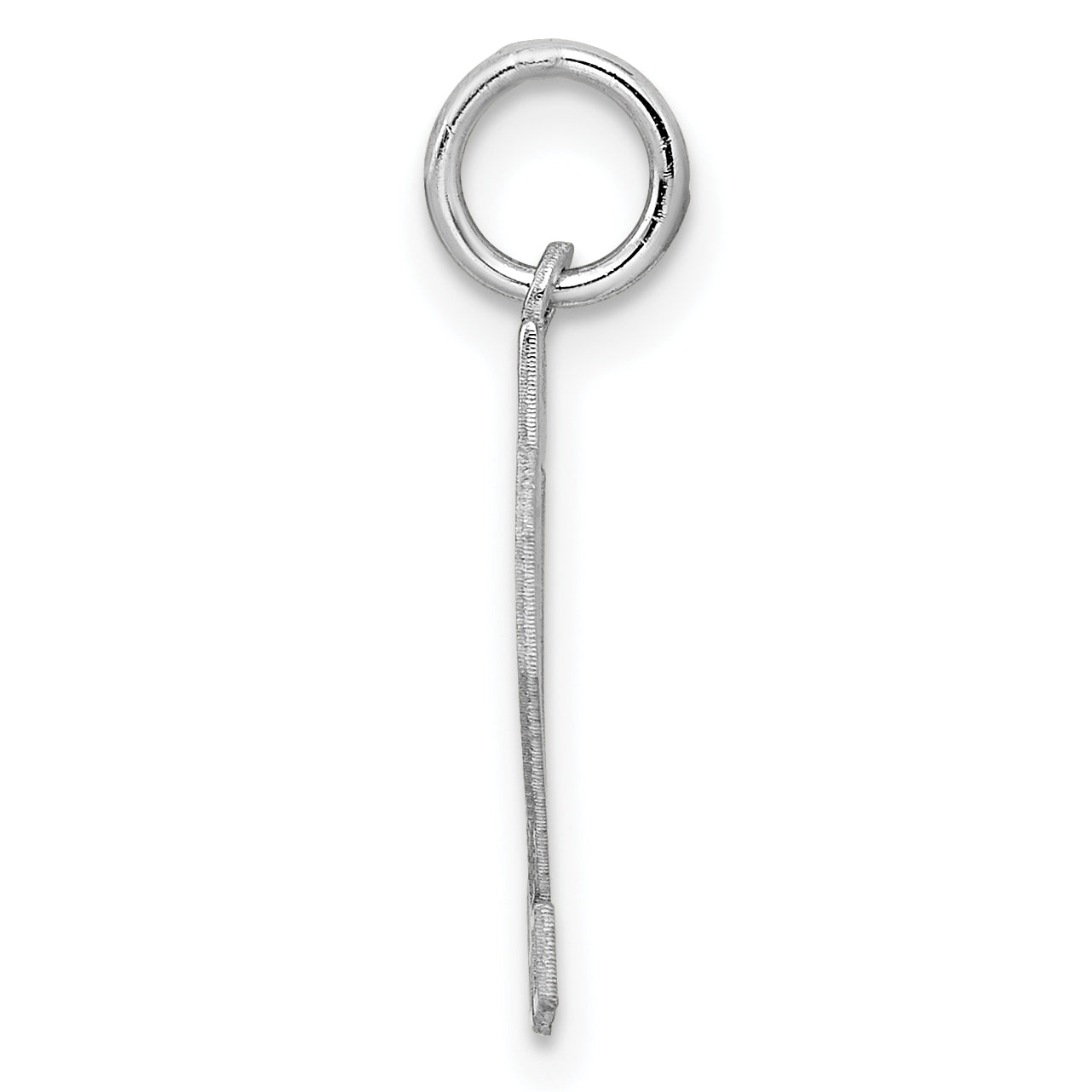 Sterling Silver Rhodium-plated Small Satin Number 32 Charm Secondary image