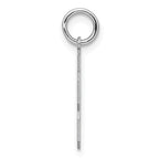 Sterling Silver Rhodium-plated Small Satin Number 33 Charm