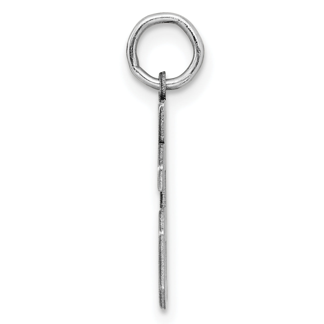 Sterling Silver Rhodium-plated Small Satin Number 36 Charm Secondary image