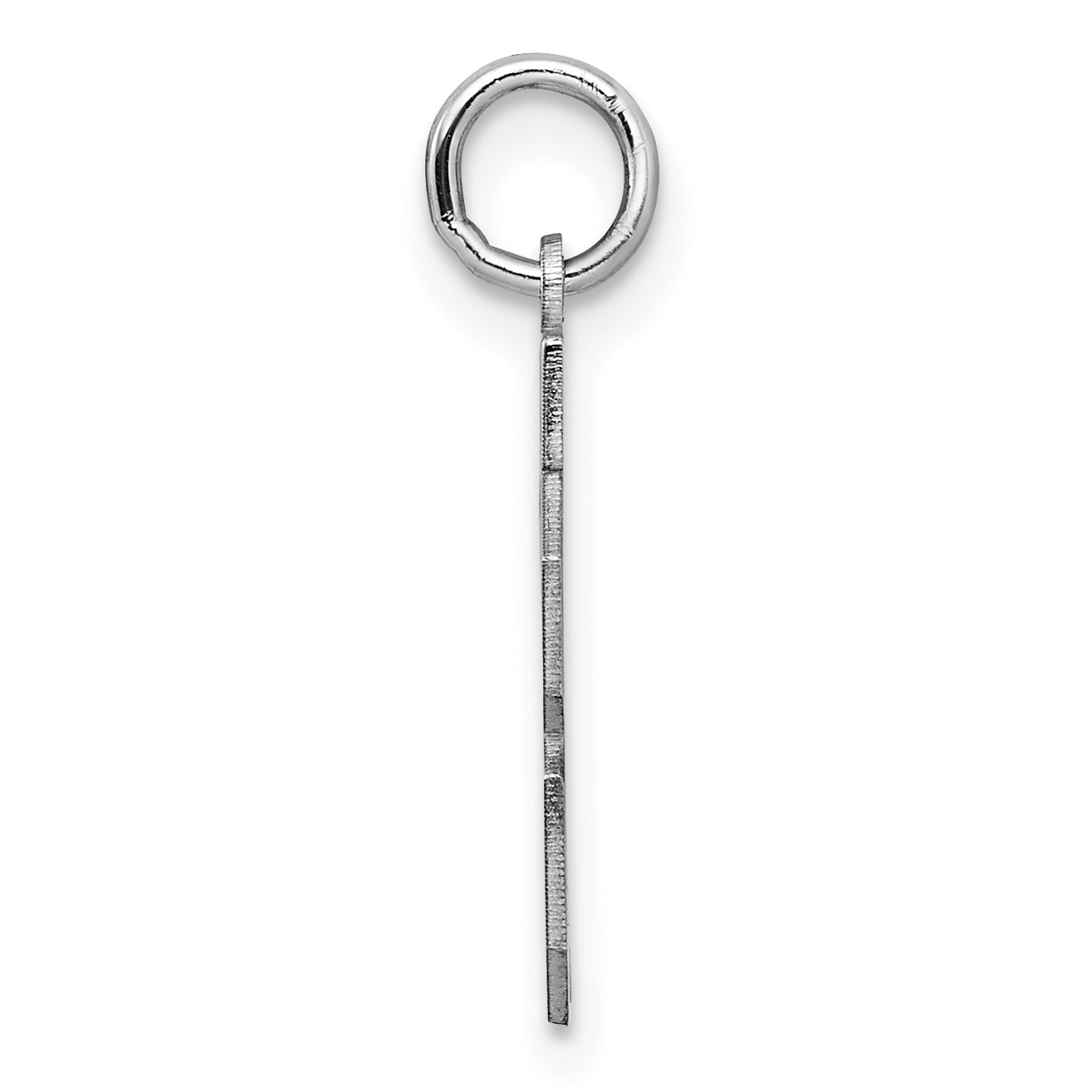Sterling Silver Rhodium-plated Small Satin Number 38 Charm Secondary image