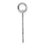 Sterling Silver Rhodium-plated Small Satin Number 38 Charm