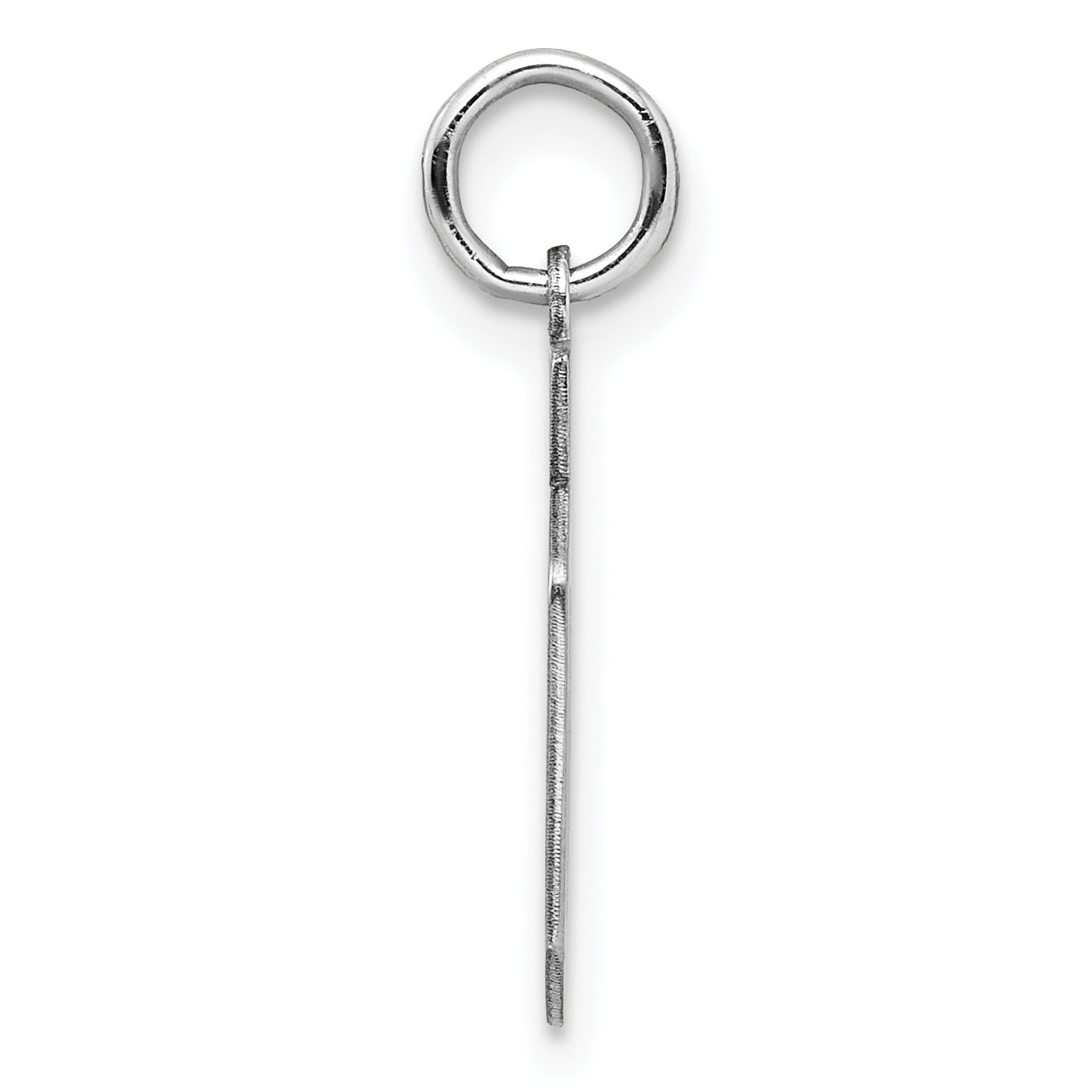 Sterling Silver Rhodium-plated Small Satin Number 40 Charm Secondary image