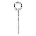 Sterling Silver Rhodium-plated Small Satin Number 40 Charm