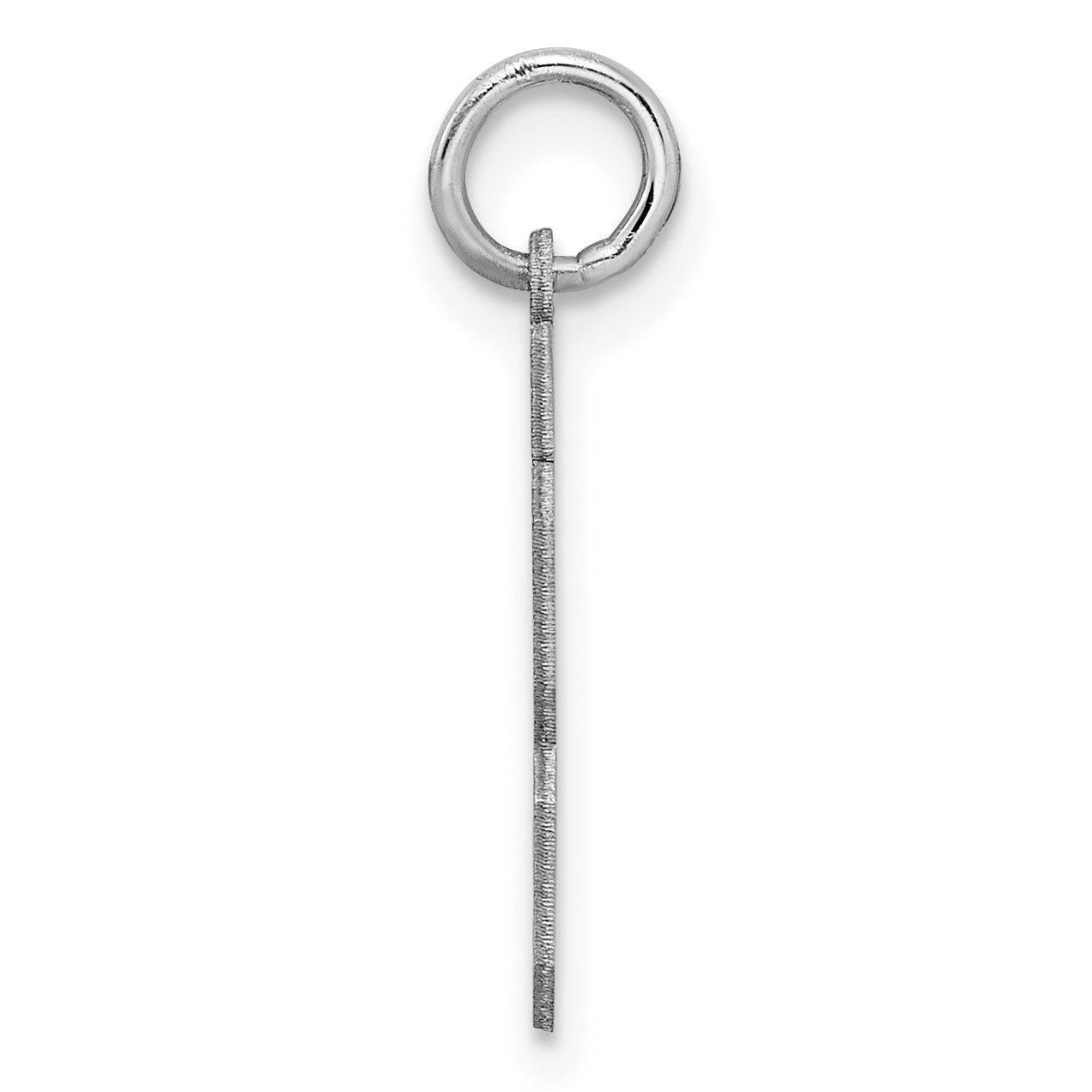 Sterling Silver Rhodium-plated Small Satin Number 43 Charm Secondary image