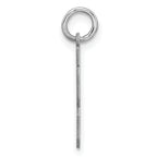 Sterling Silver Rhodium-plated Small Satin Number 43 Charm