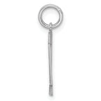 Sterling Silver Rhodium-plated Small Satin Number 44 Charm