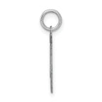 Sterling Silver Rhodium-plated Small Satin Number 45 Charm