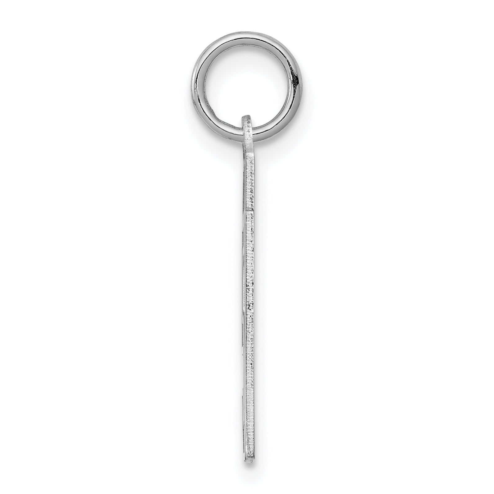 Sterling Silver/Rhodium-plated Satin Number 51 Charm Secondary image