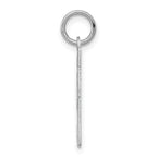 Sterling Silver/Rhodium-plated Satin Number 51 Charm