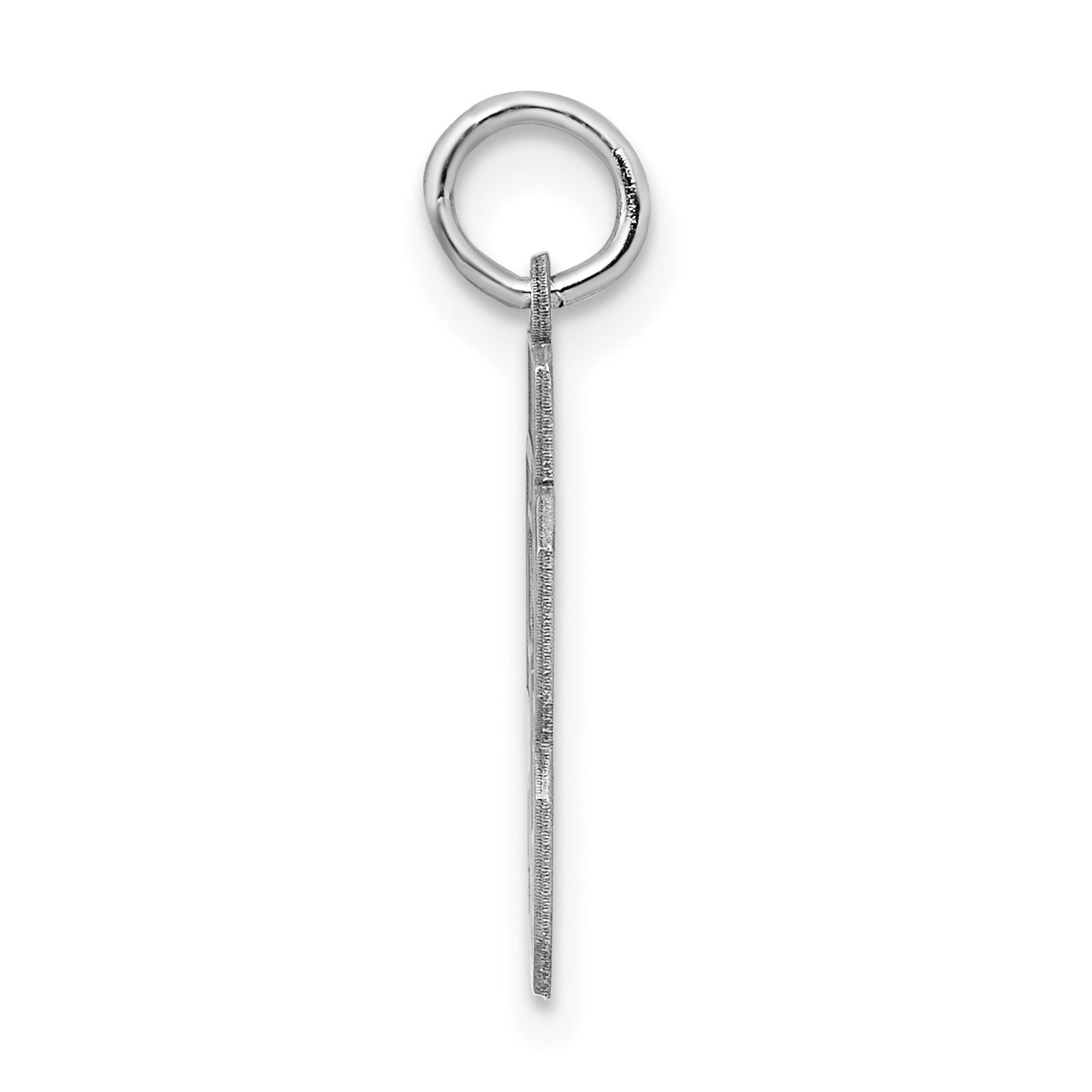 Sterling Silver Rhodium-plated Small Satin Number 53 Charm Secondary image